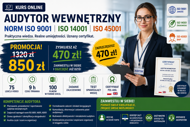 Audytor Wewnętrzny Systemów Zarządzania ISO 9001, 14001, 45001(Internal Auditor of Management Systems ISO 9001, 14001, 45001)